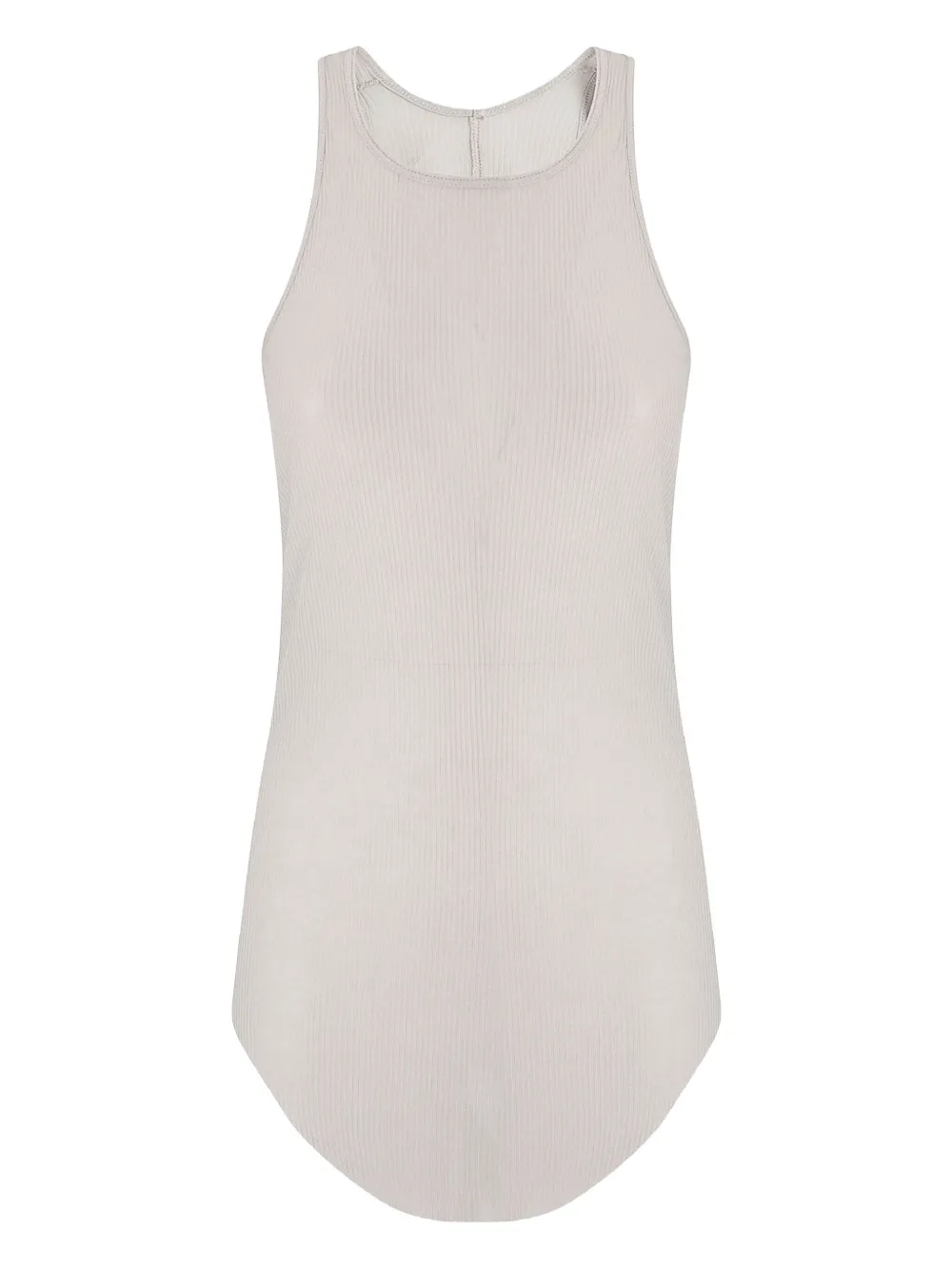 Rick Owens Geribbelde top met ronde hals Beige
