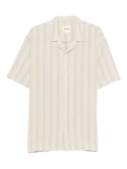 noyoco Orleans striped camp-collar shirt