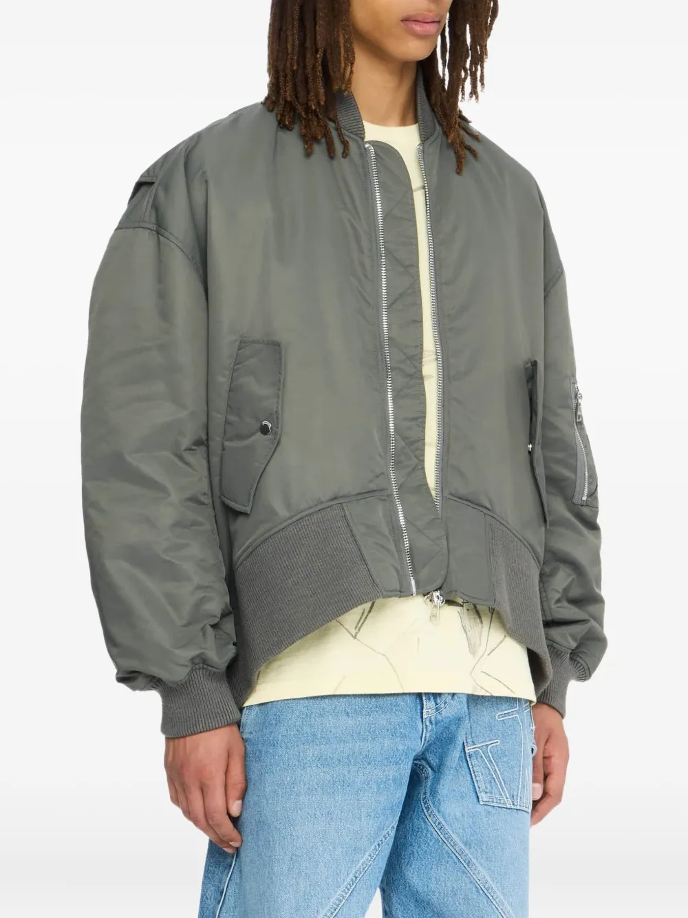 JW Anderson Bomberjack met rits Grijs