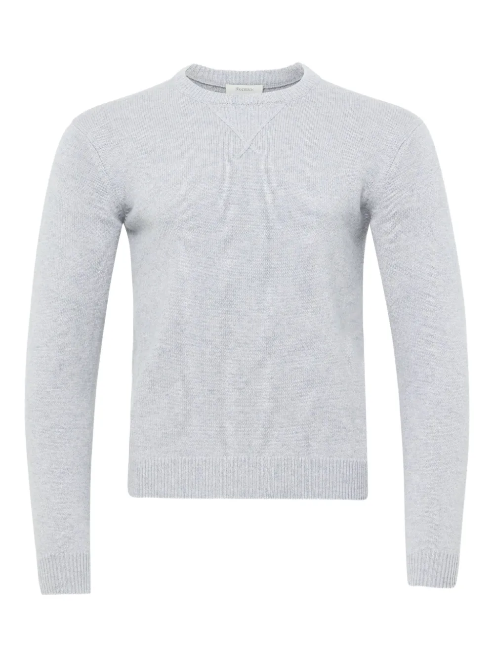 JW Anderson Trui met geribbelde afwerking en ronde hals Grijs