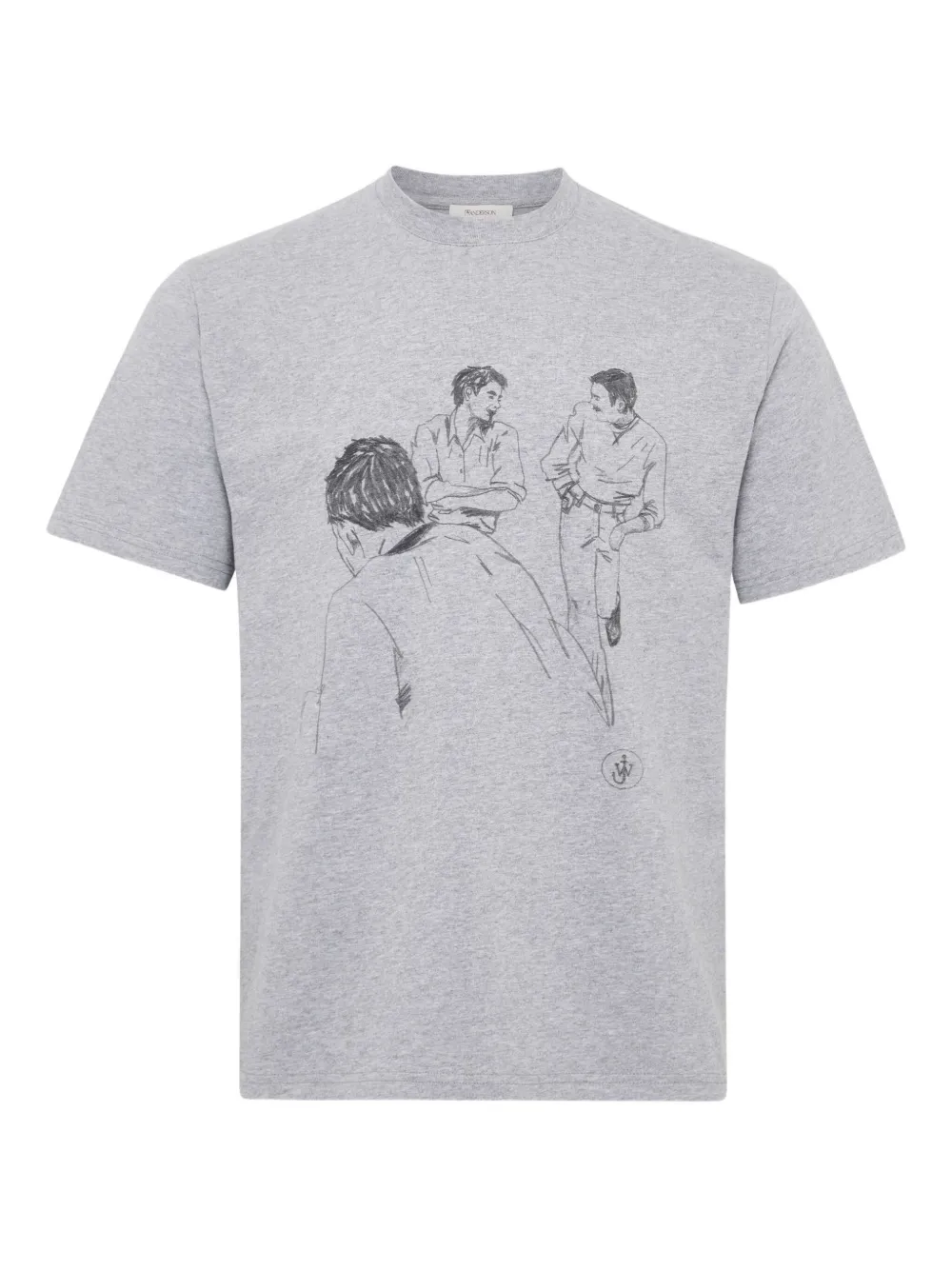 JW Anderson T-shirt met print Grijs