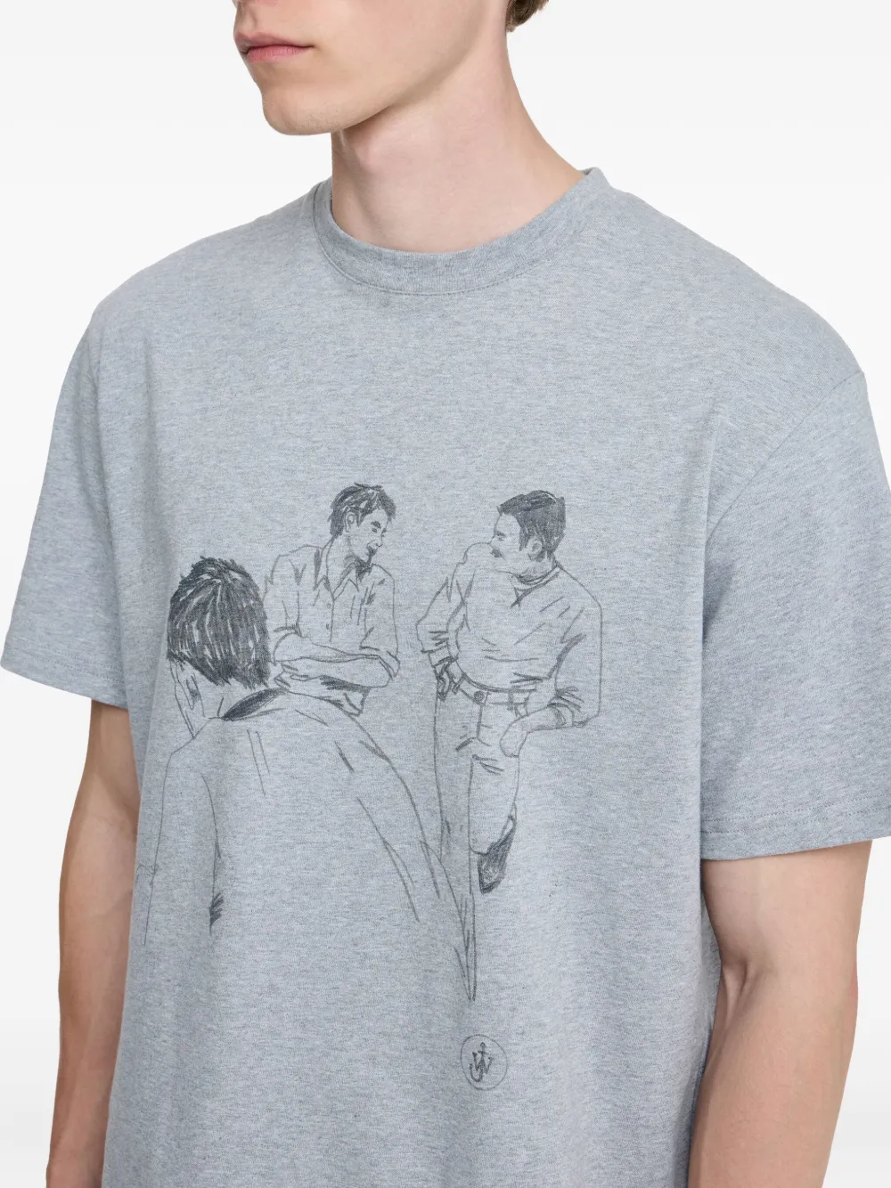 JW Anderson T-shirt met print Grijs