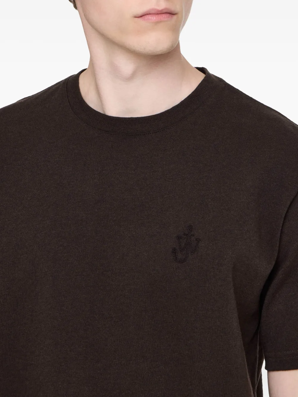 JW Anderson T-shirt met geborduurd logo Bruin