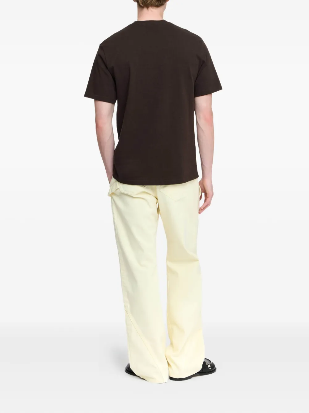 JW Anderson T-shirt met geborduurd logo Bruin