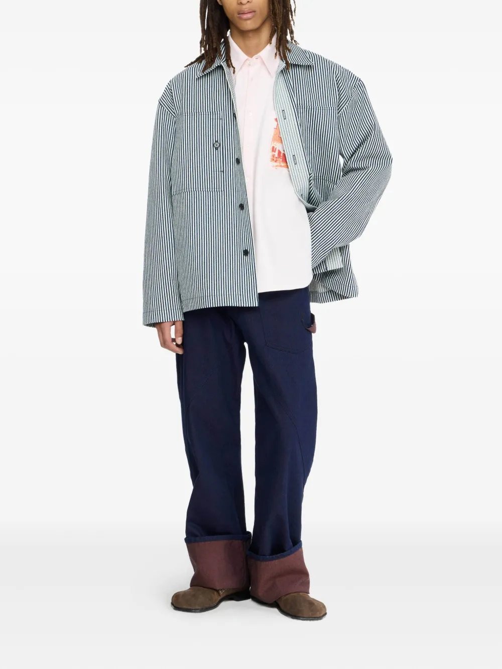 JW Anderson Gestreept overhemd Wit