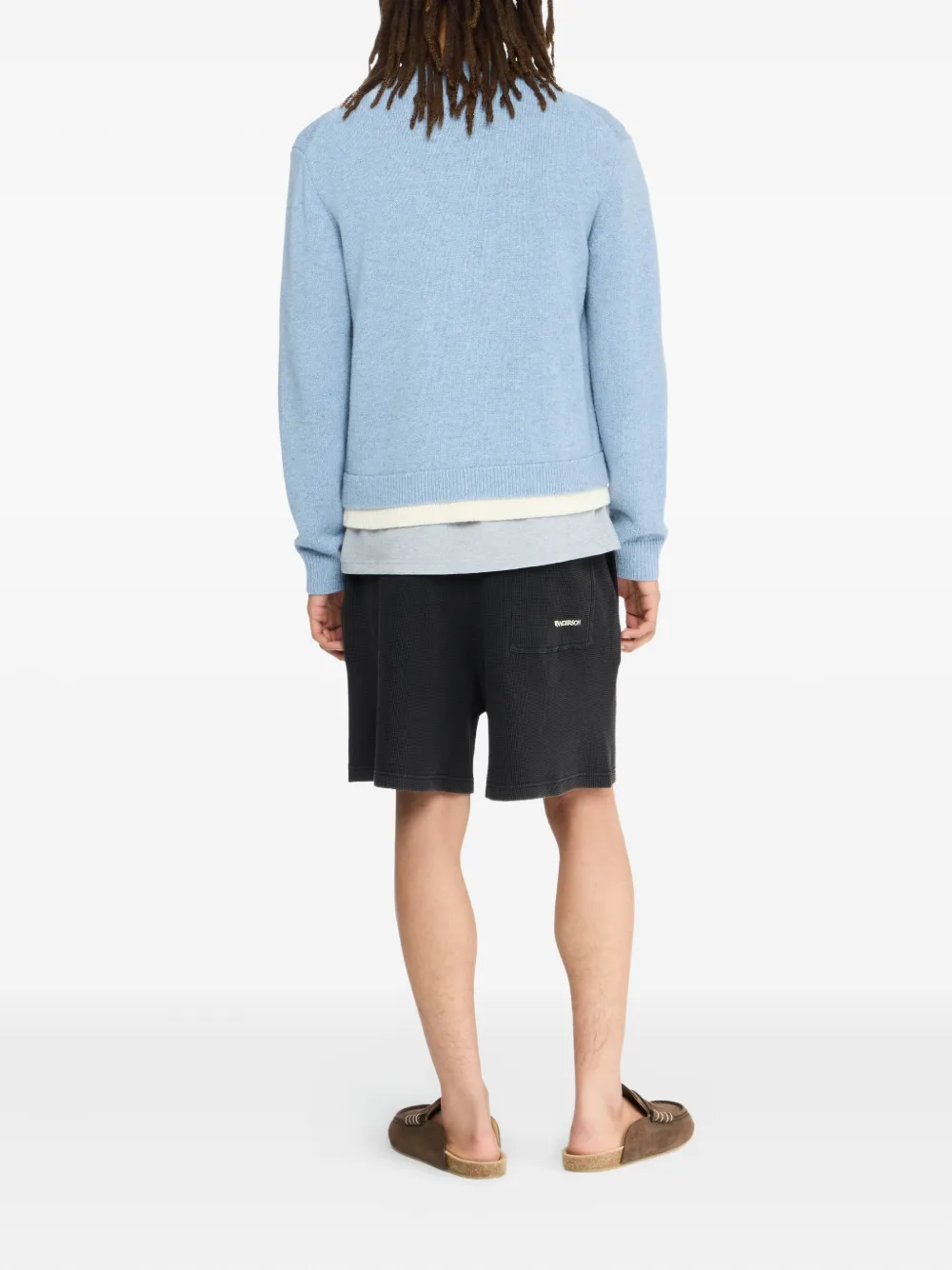 JW Anderson Geribbelde shorts met trekkoord Zwart