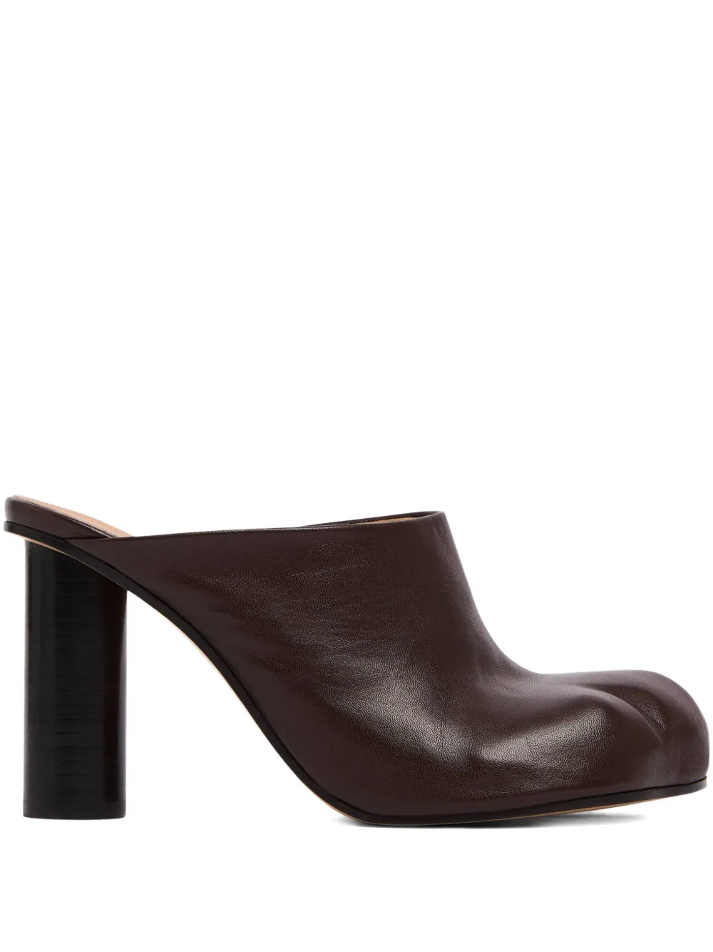 JW Anderson leather heeled mules Brown