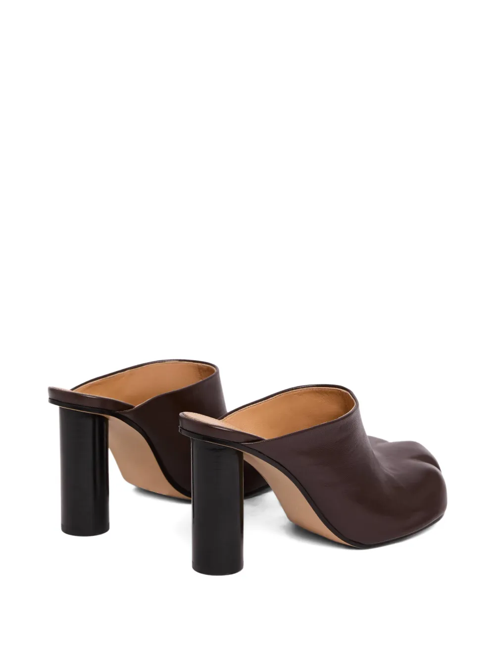 JW Anderson leather heeled mules Brown