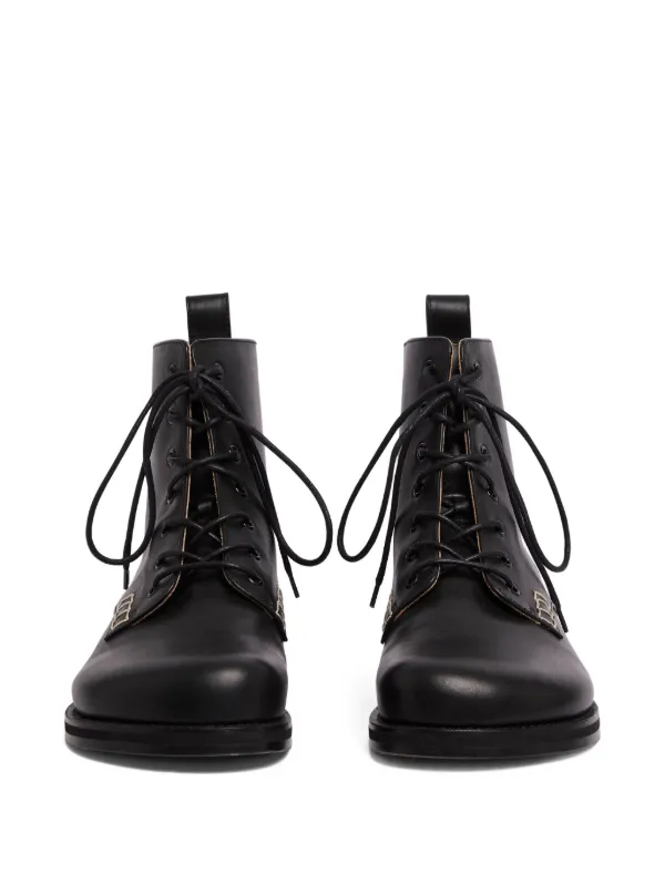 JW Anderson lace-up Leather Boots | Black | FARFETCH