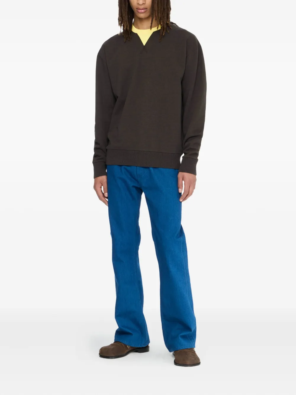 JW Anderson Sweater met contrasterende afwerking - Bruin