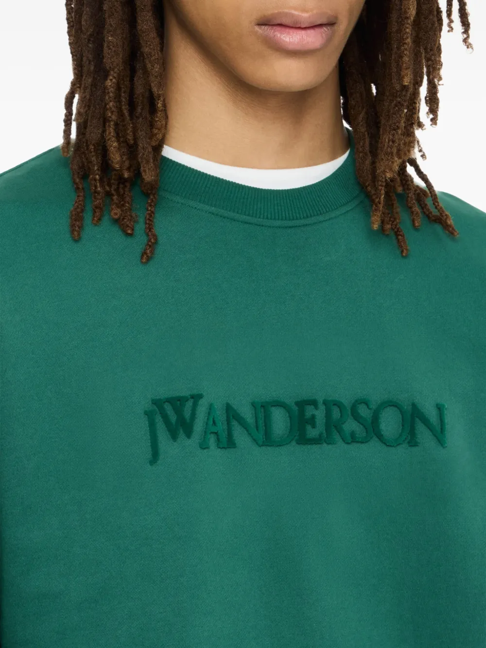 JW Anderson Sweater met geborduurd logo Groen
