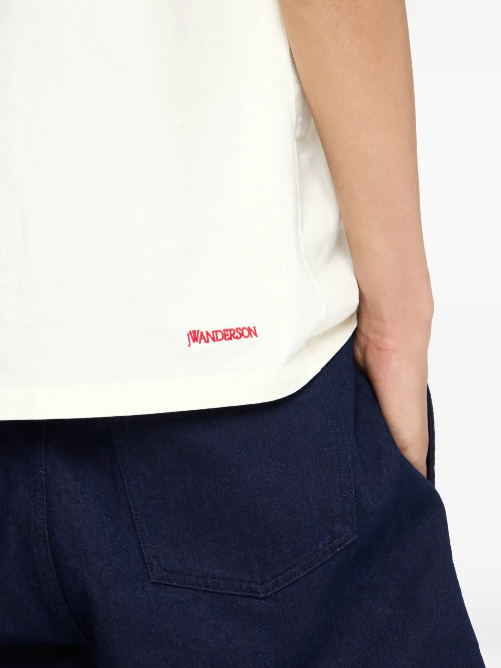 JW Anderson T-shirt met geborduurde theepot Wit
