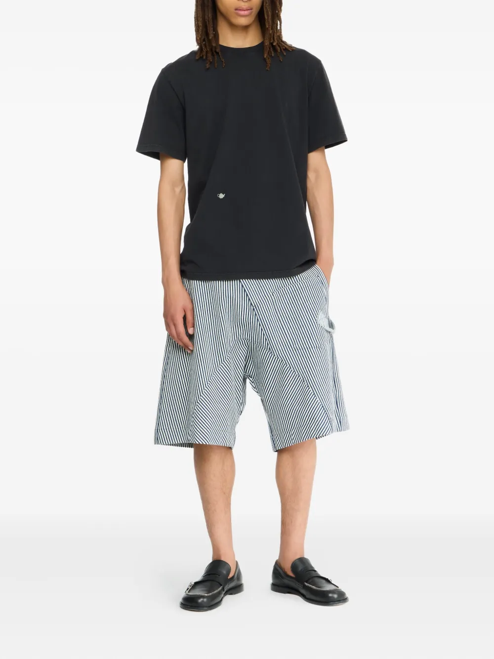 JW Anderson logo-embroidered T-shirt Zwart