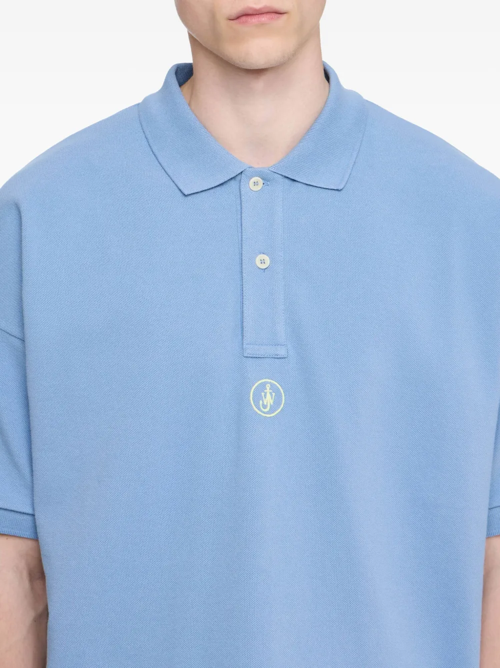 JW Anderson Poloshirt met geborduurd logo Blauw