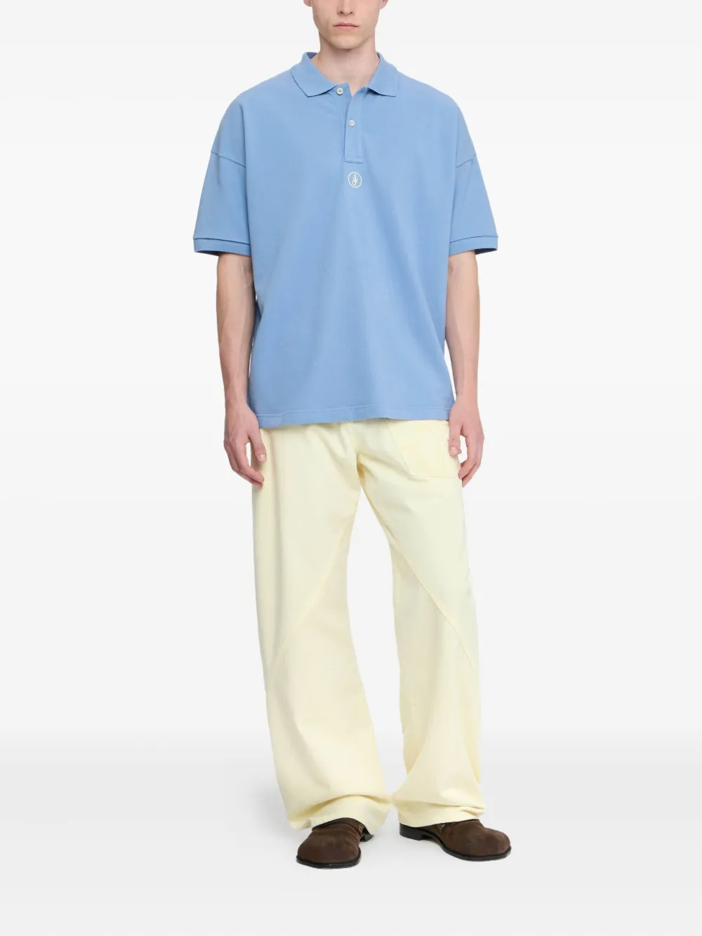 JW Anderson Poloshirt met geborduurd logo Blauw