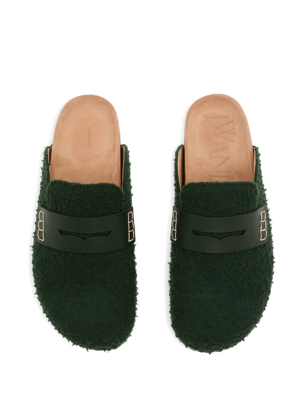 JW Anderson felt loafers Green