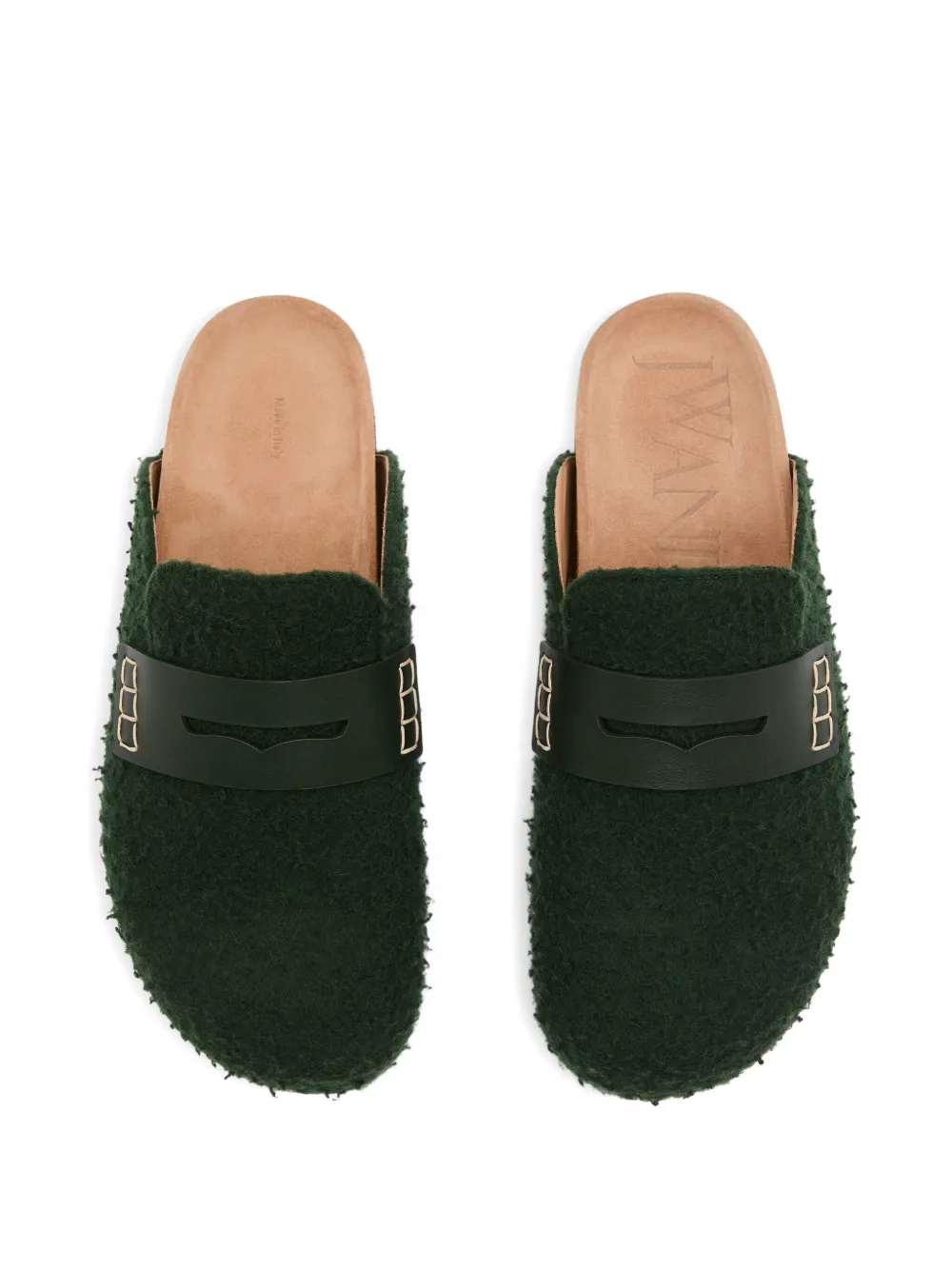 JW Anderson Vilten loafers Groen
