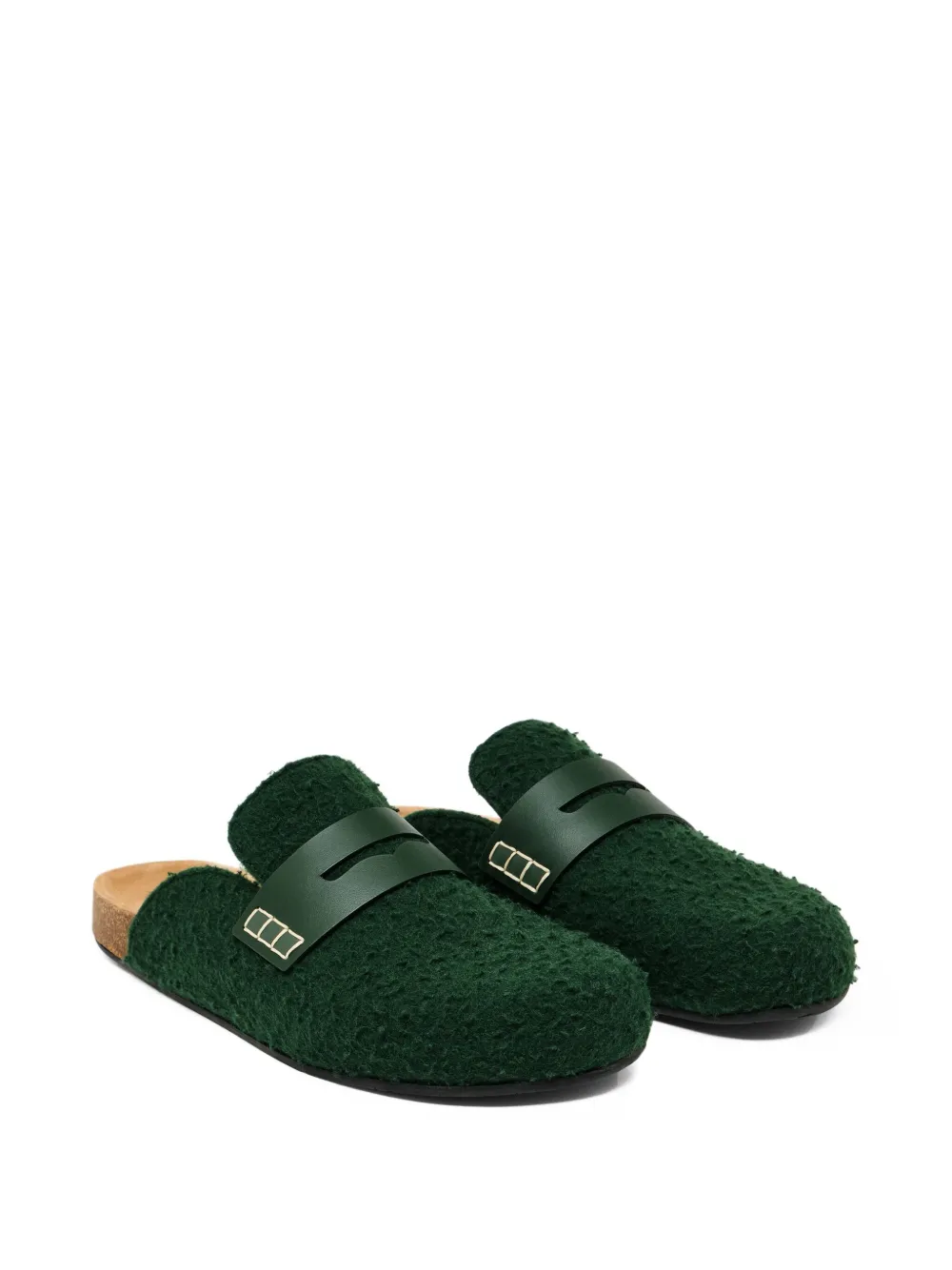 JW Anderson Vilten loafers Groen