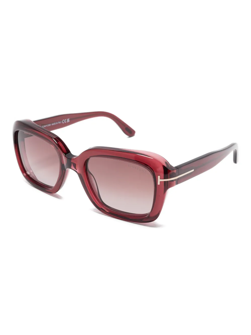 TOM FORD Eyewear rectangle-frame sunglasses Rood