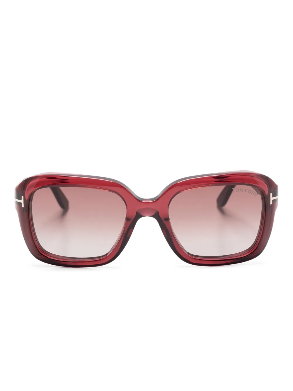 TOM FORD Eyewear rectangle-frame sunglasses Rood