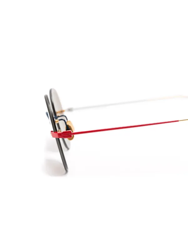 Thom Browne Eyewear round-frame Sunglasses | Gold | FARFETCH CA