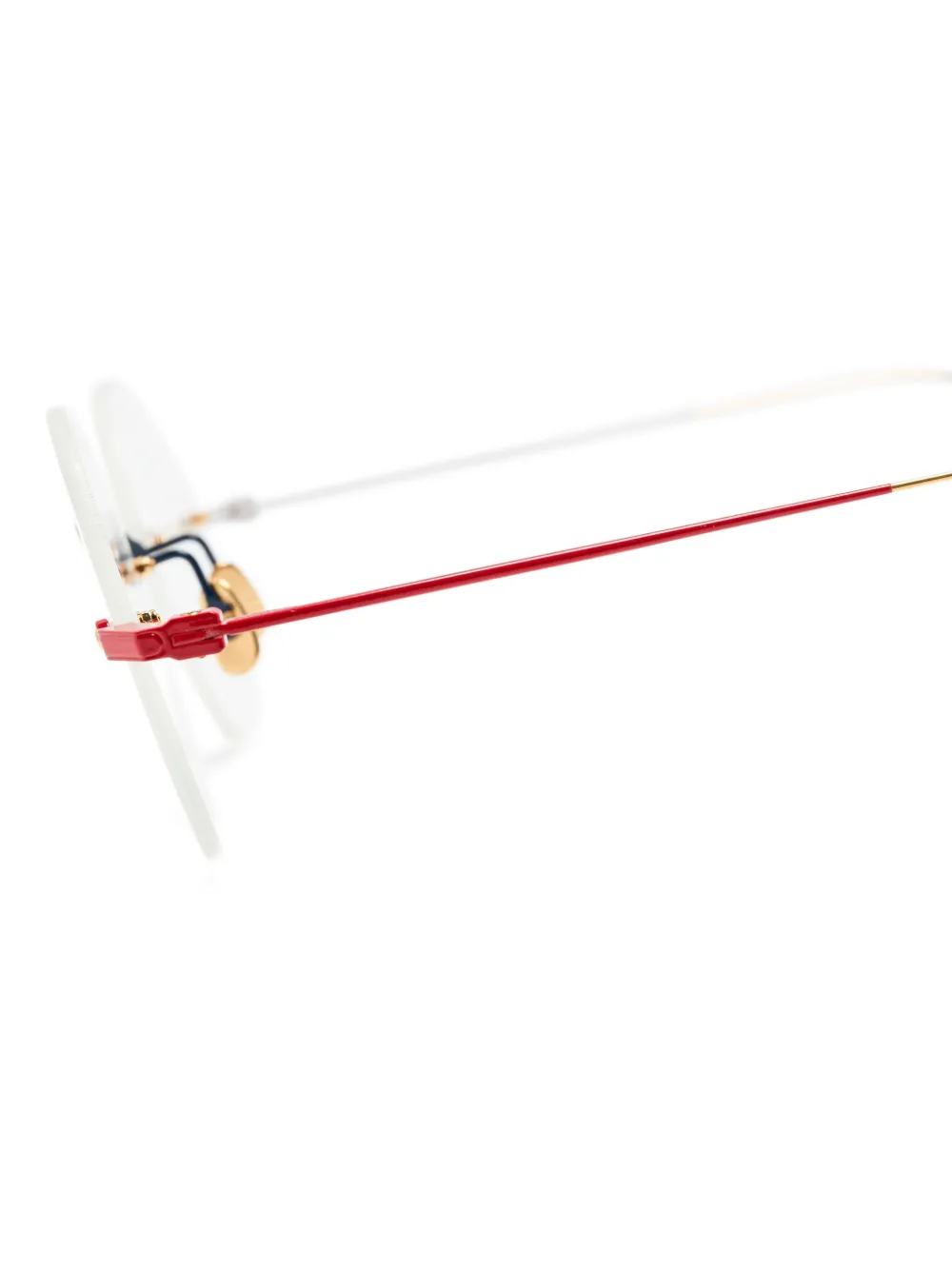 Thom Browne Eyewear oval-frame glasses Blauw