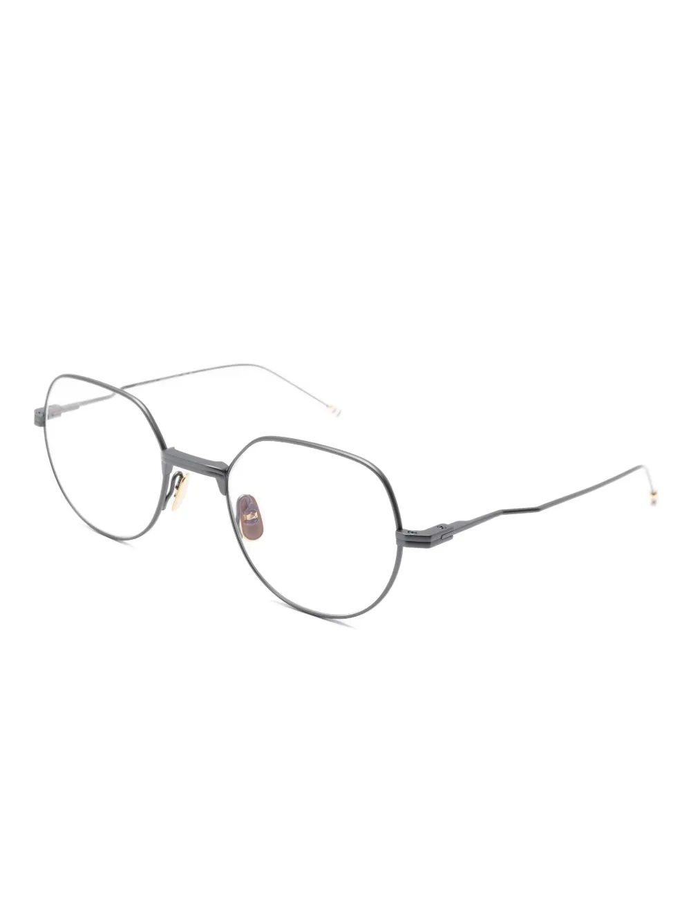 Thom Browne Eyewear round-frame metal glasses Zwart