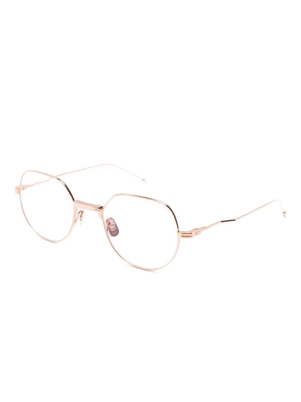Thom Browne Eyewear geometric-frame glasses Goud