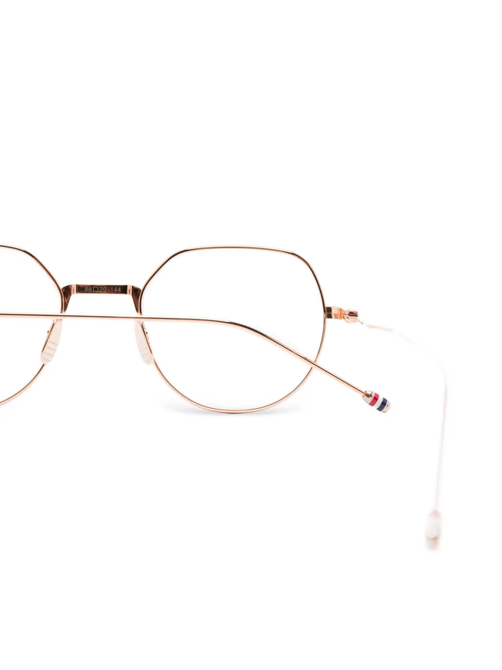 Thom Browne Eyewear geometric-frame glasses Goud