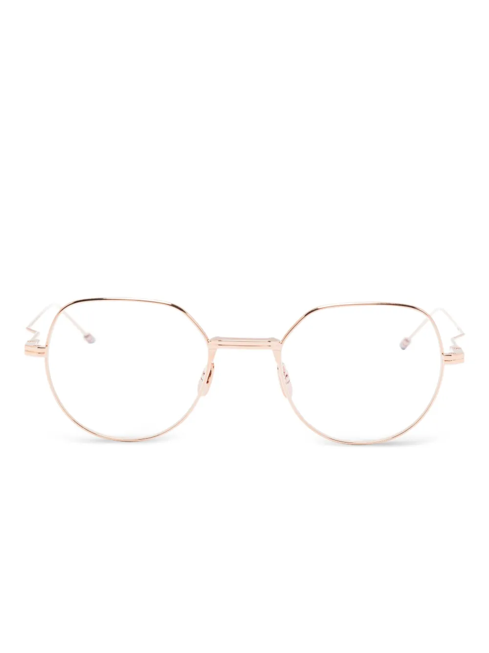Thom Browne Eyewear geometric-frame glasses Goud