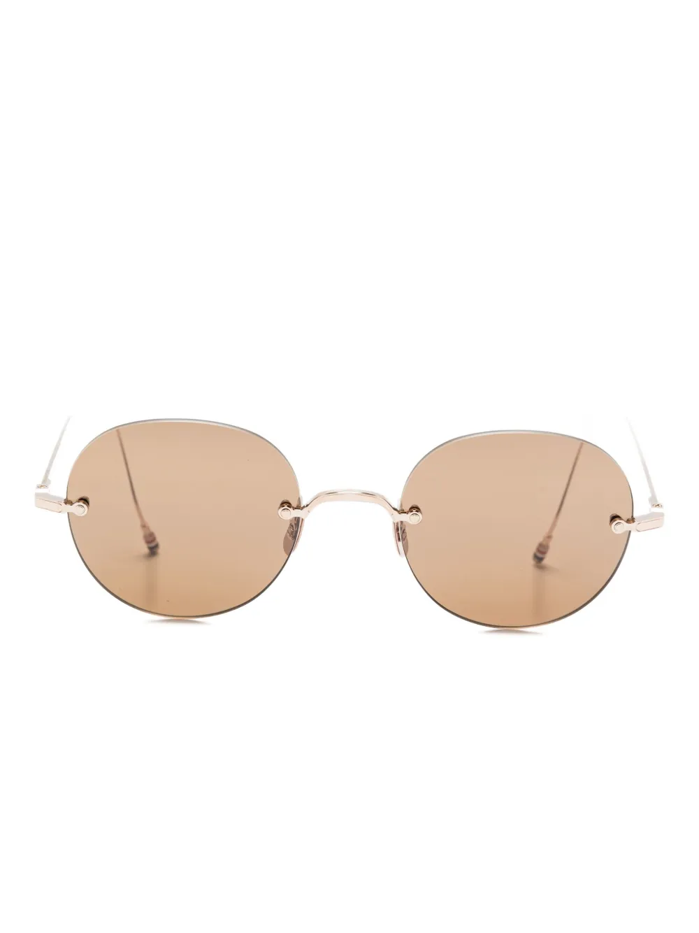 Thom Browne Eyewear 938A round-frame metal sunglasses - Oro