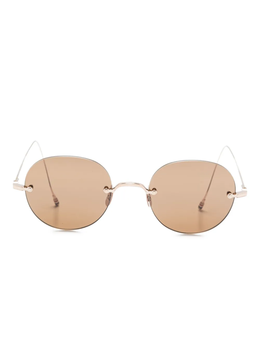 Thom Browne Eyewear 938A round-frame metal sunglasses Goud