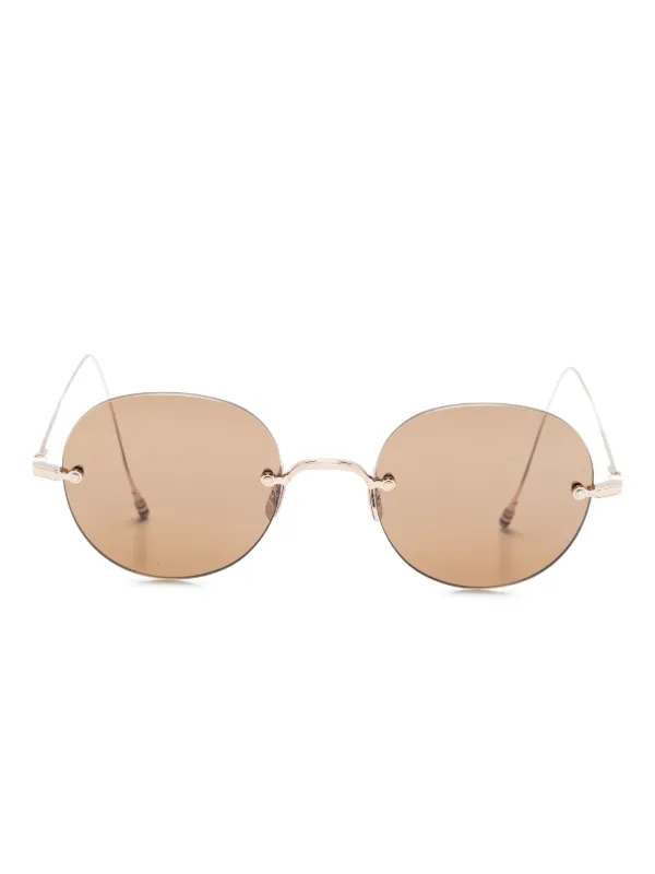 Thom Browne Eyewear 938A ラウンドフレーム サングラス | ゴールド 