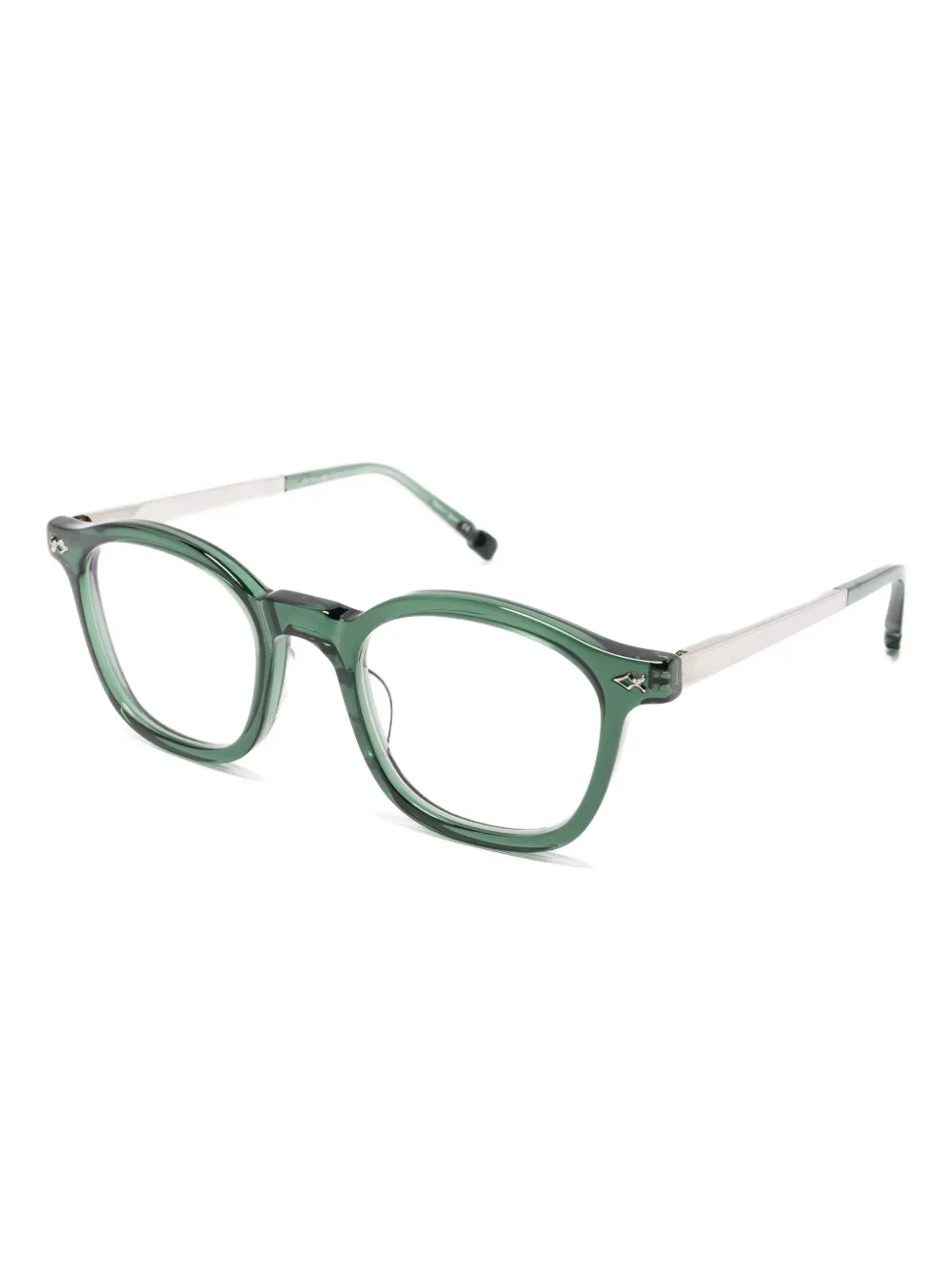 Matsuda rectangle-frame glasses Groen