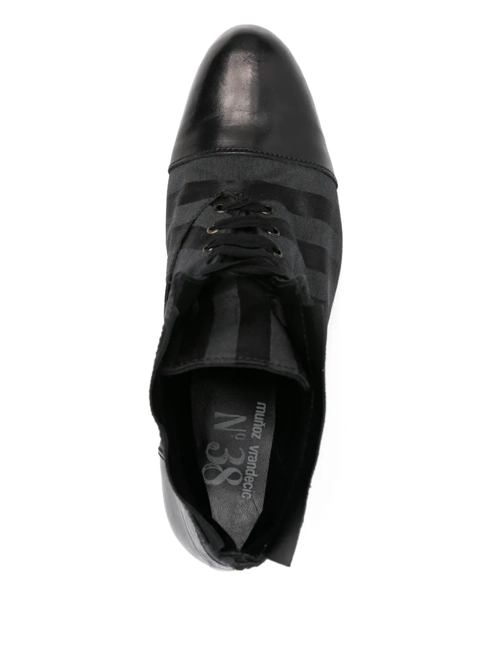 Munoz Vrandecic 45mm striped lace-up boots Black