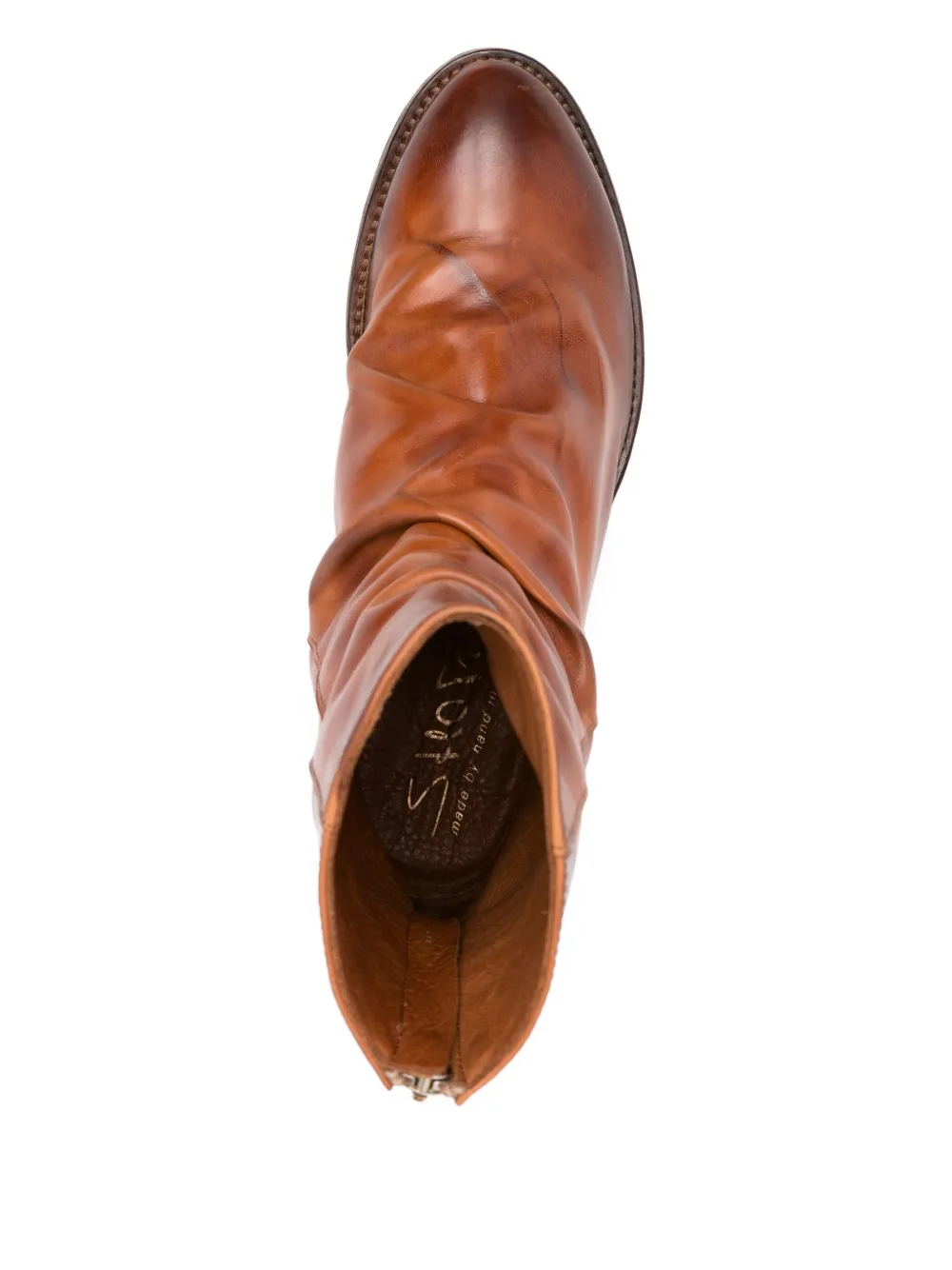 Shoto 45mm leather zip-fastening boots Brown