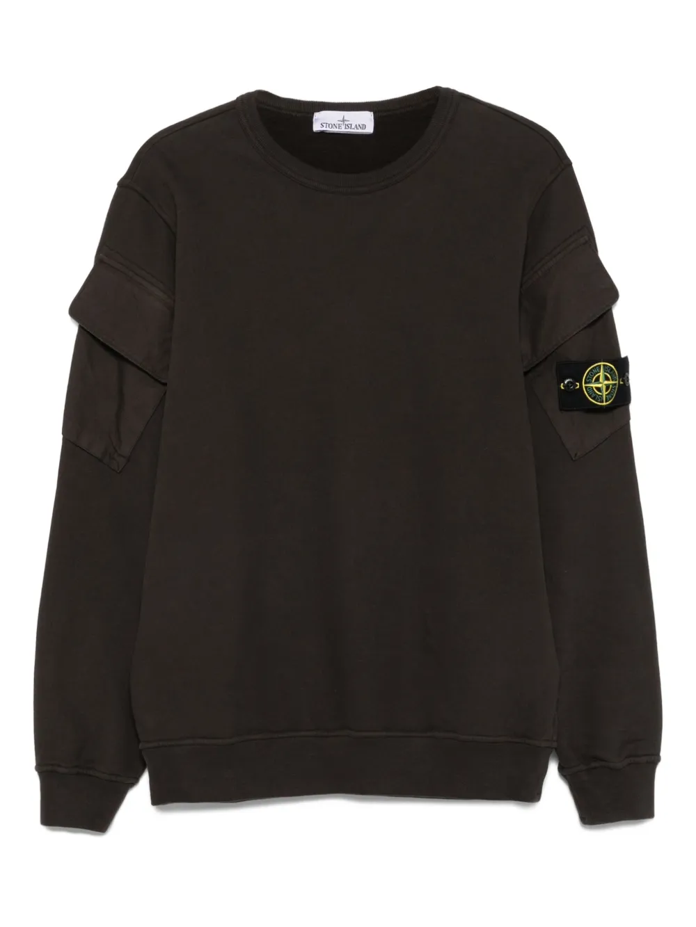Stone Island 6100008 pocket-detailed crew-neck sweatshirt Grijs