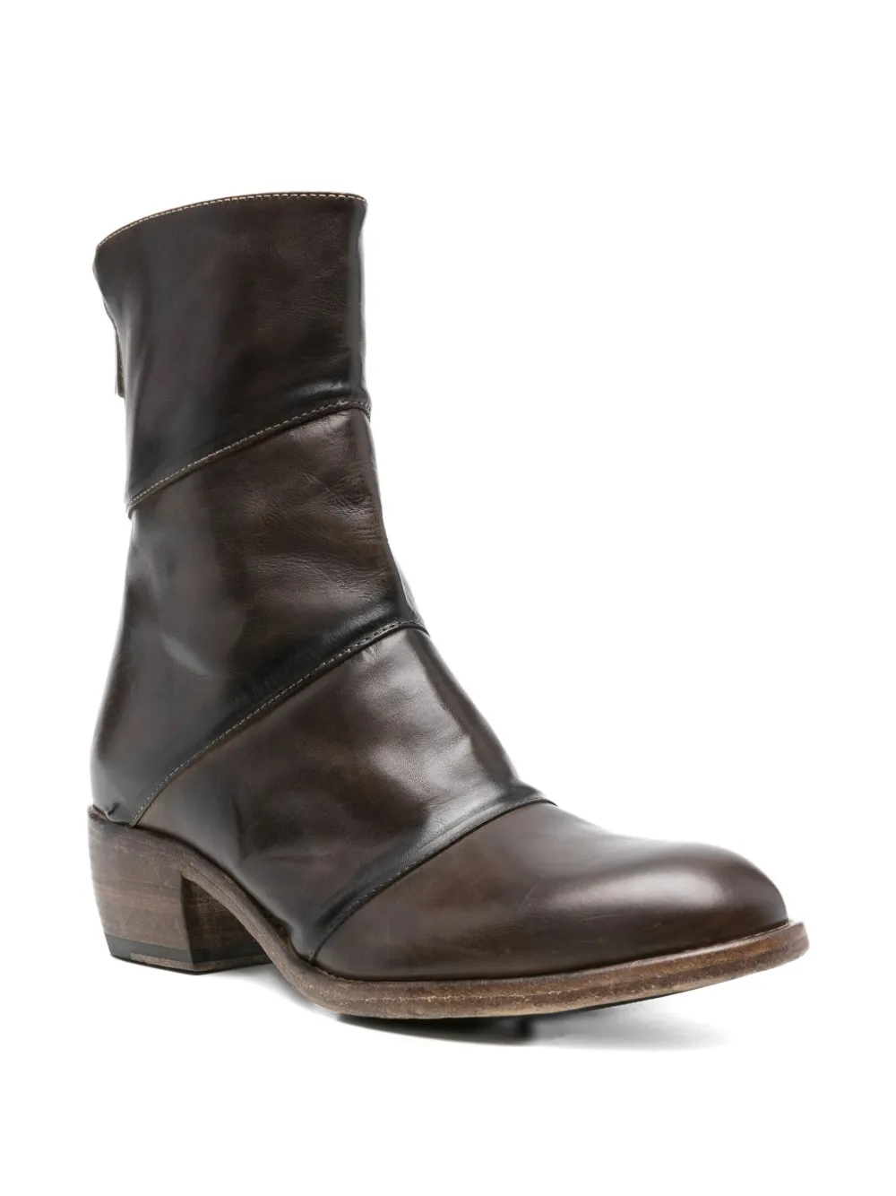 Shoto 40mm zip-up panelled leather boots | Ankle Boots | Image 2