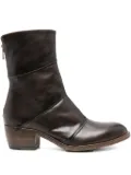 Shoto 40mm zip-up panelled leather boots - Brown