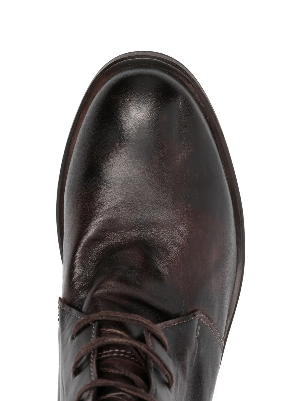 Shoto 30mm lace-up leather boots Black
