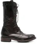 Shoto 30mm lace-up leather boots - Black