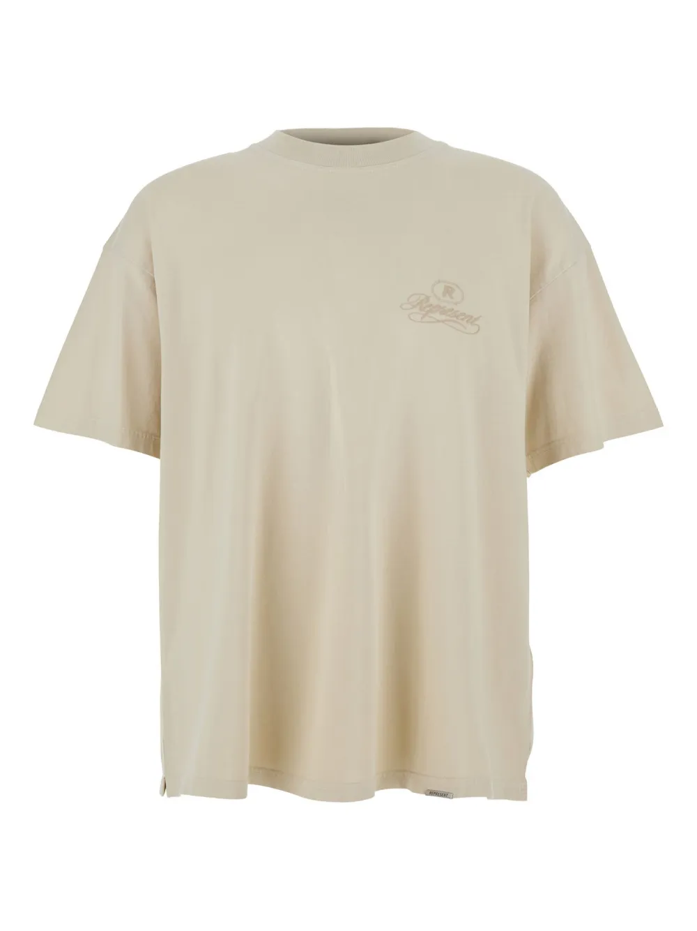 Represent Gran T-shirt met logoprint en ronde hals Beige