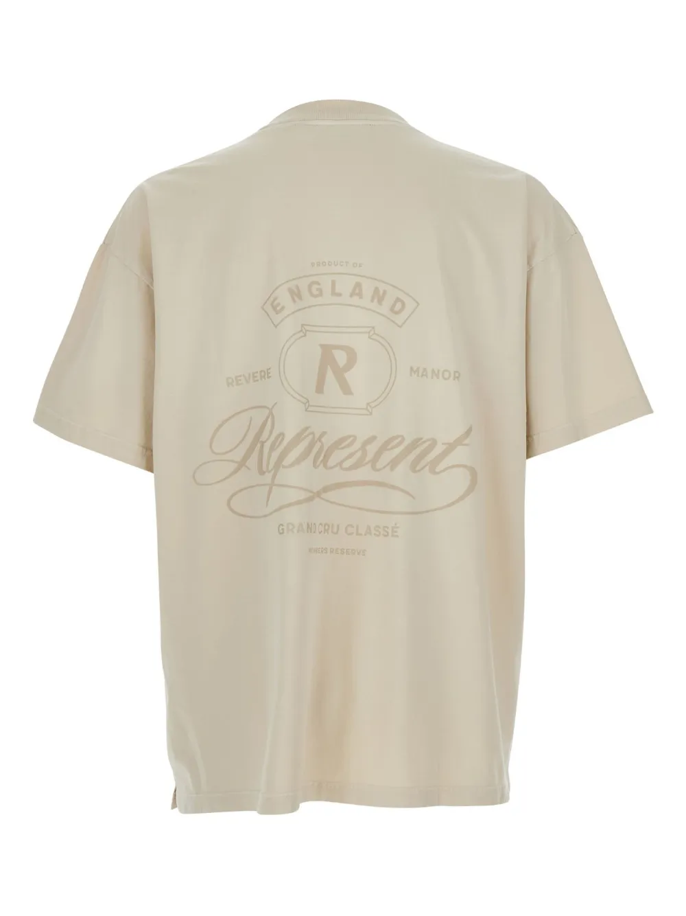 Represent Gran T-shirt met logoprint en ronde hals Beige
