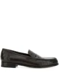 Lidfort embossed-crocodile loafers - Brown