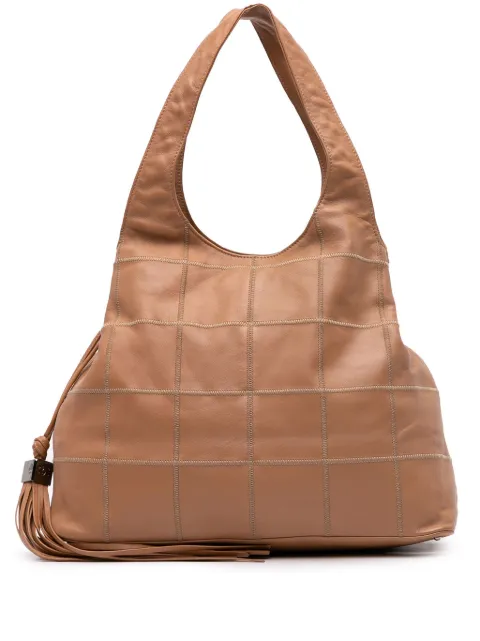 CHANEL Pre-Owned 2003-2004 Calfskin Square Stitch Tassel hobo bag