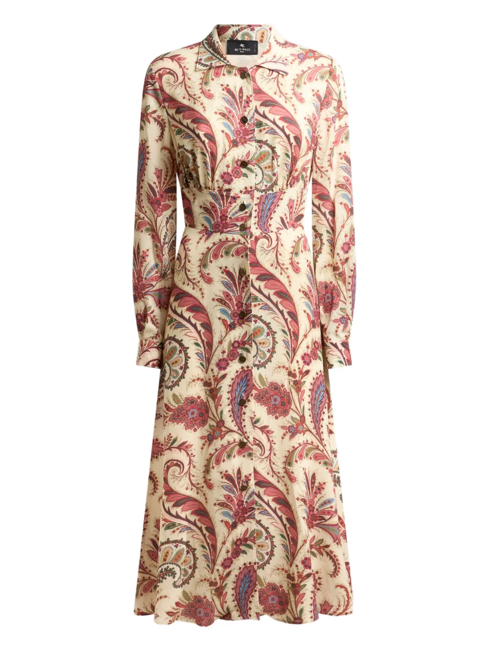 ETRO Midi-blousejurk met paisley-print Beige