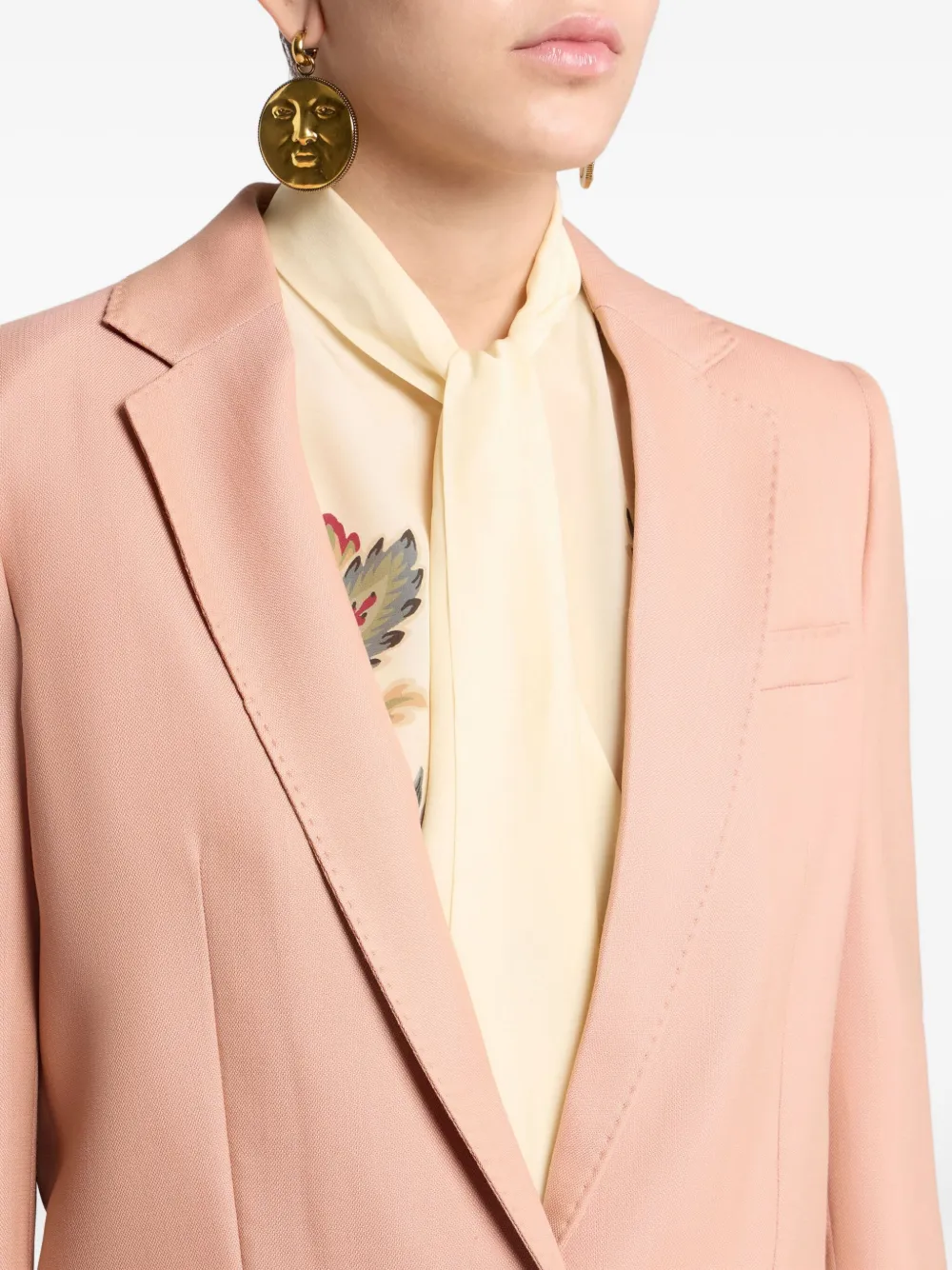 Etro Single-breasted Blazer In Pink
