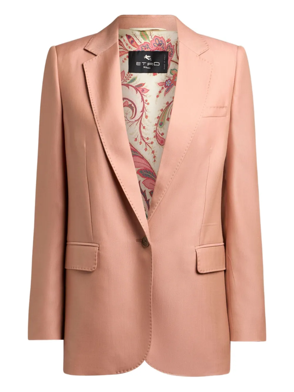 Etro Single-breasted Blazer In Pink