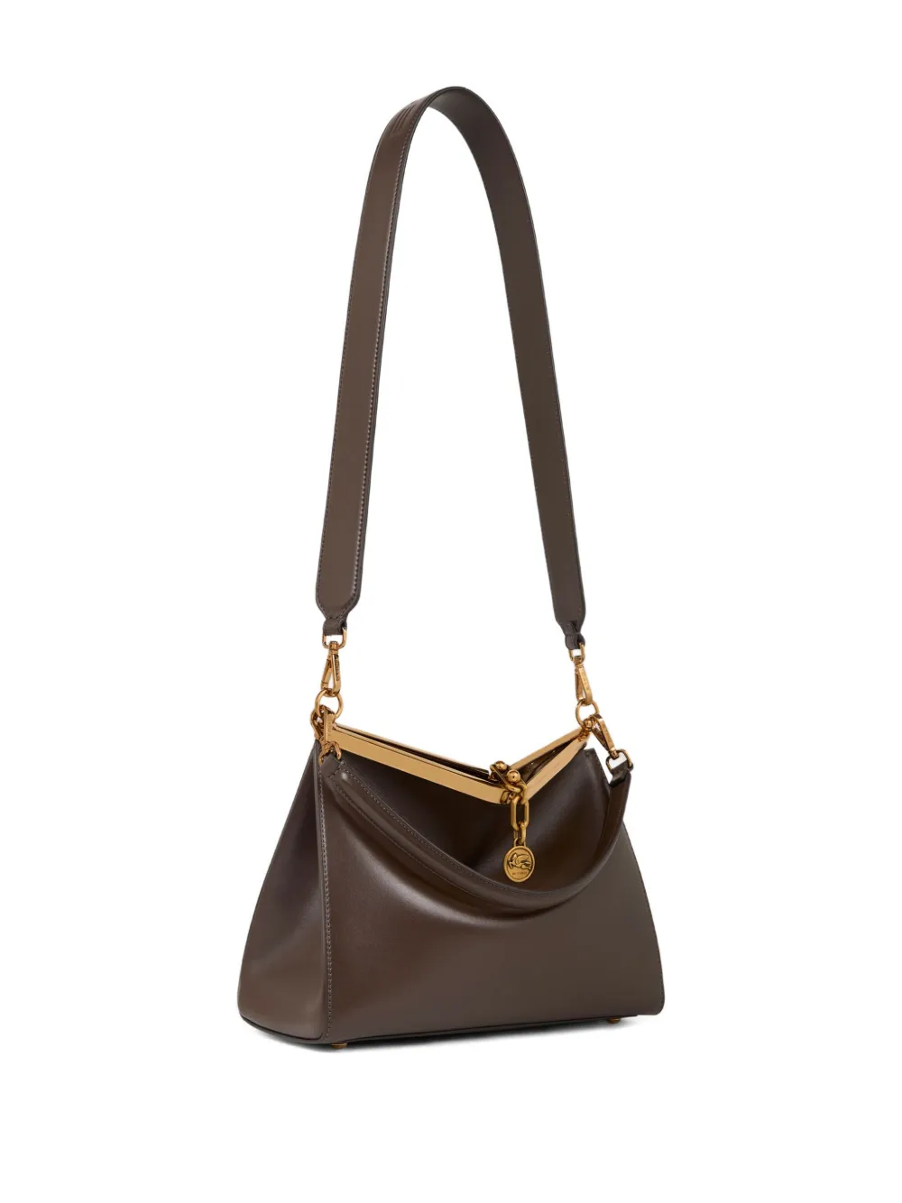 ETRO Vela leren schoudertas Bruin