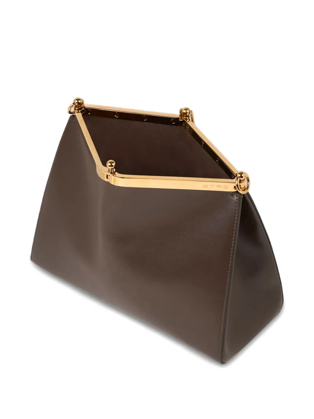 ETRO Vela leren schoudertas Bruin